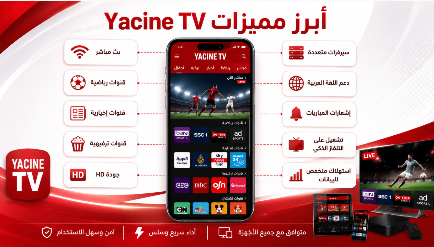 أبرز مميزات Yacine TV
